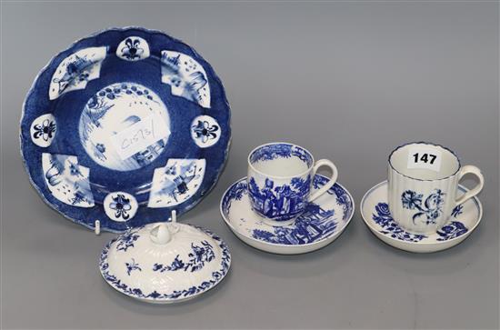 A group of Worcester blue and white